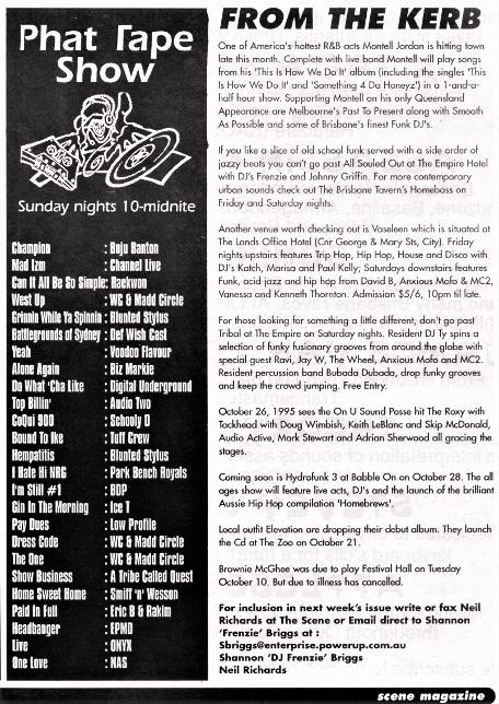 Phat Tape tracklist 1995 street press